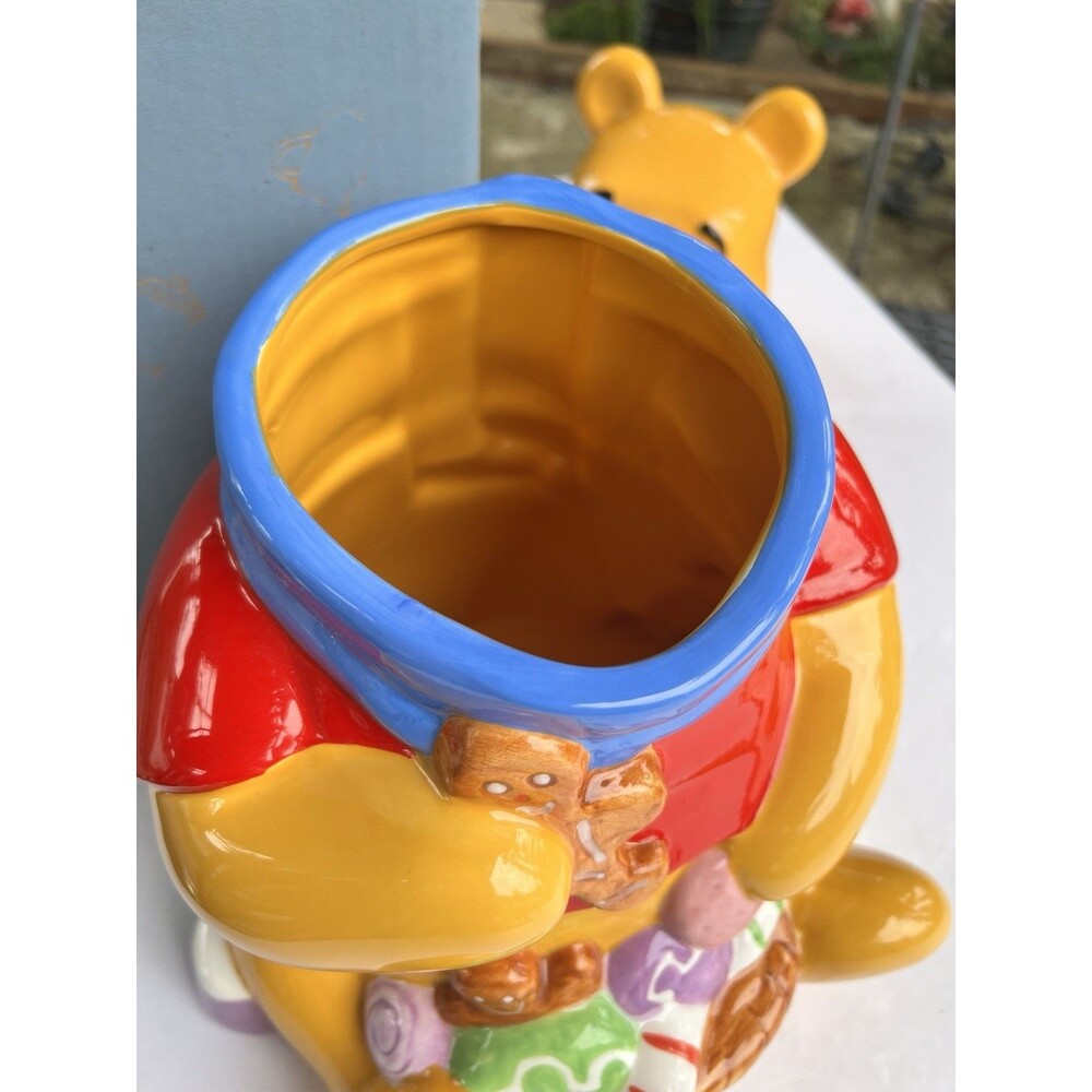 Disney Winnie The Pooh Candyland Christmas Cookie Jar Original Box 12” 1997 - Picture 7 of 13